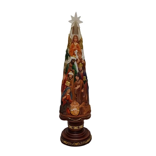 Albero natale con presepe - con, e