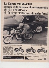 advertising Pubblicità MOTO DUCATI 250 MACH/1  1966-MOTOITALIANE MOTOSPORT EPOCA