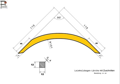Arco legno larice - in,