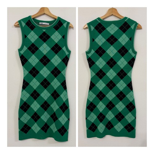 Zara vestito abito verde - zara,