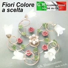 Plafoniera ferro battuto 5 - in,