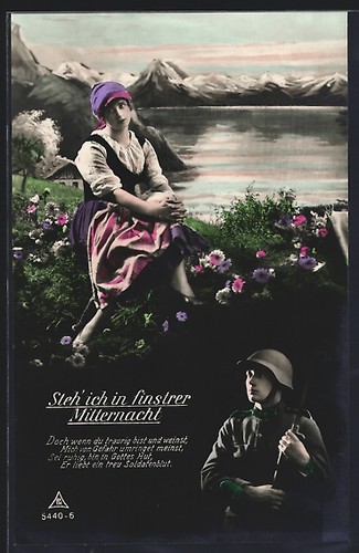 Cartolina soldato svizzero - , in