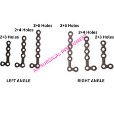 Piastra Veterinaria Adattamento Maxillo-Facciale Forma L Mandibola Titanio - Lotto 4 pz
