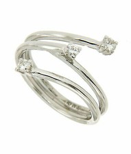 Anello trilogy con diamanti