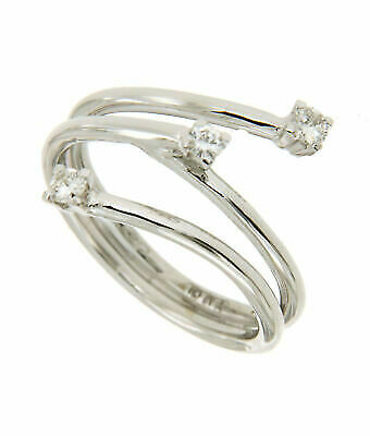 Anello trilogy con diamanti