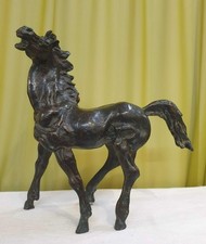 SCULTURA EQUESTRE IN BRONZO