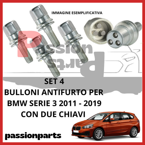Kit bulloni antifurto cerchi - 4,