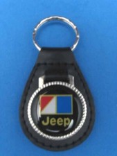 Portachiavi vintage AMC Jeep CJ vera pelle grana - portachiavi - da collezione