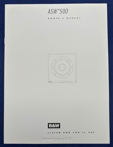 Subwoofer originale bowers - subwoofer,
