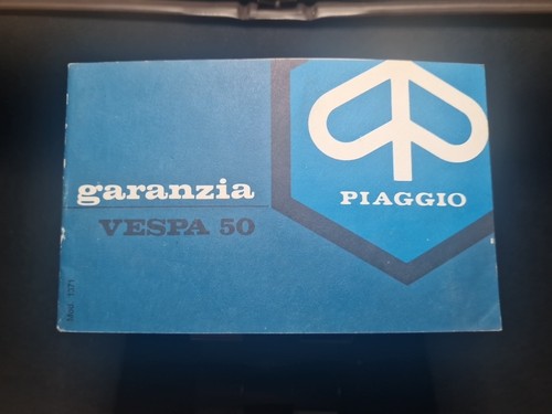 Libretto garanzia vespa - vespa, 50
