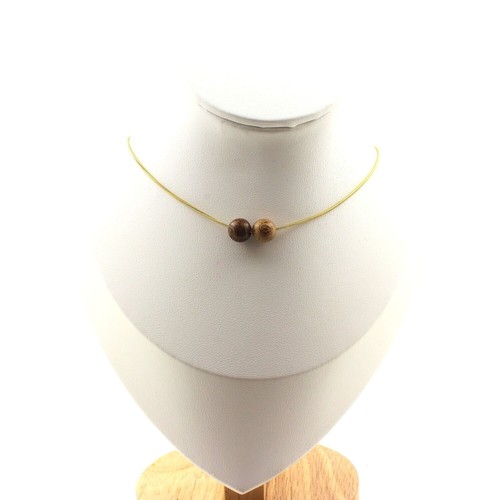 Collana perline legno - collana, 8