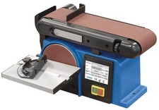 LEVIGATRICE CARTEGGIATRICE A NASTRO E DISCO DA BANCO SMERIGLIATRICE INCLINABILE