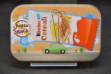 KINDER CEREALI SCATOLA IN LATTA ASTUCCIO VUOTO LIMITED EDITION SORPRESINE PAUSA