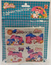 POOCHIE ADESIVI GLITTER MATTEL VINTAGE 1986 NUOVI MAI APERTI