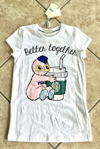Fendi girls white graphic - girls,