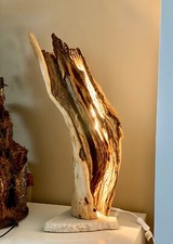 Lampada legno ulivo con - in,