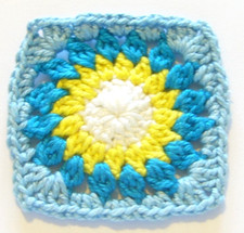 4 MATTONELLE UNCINETTO/CROCHET BORSE-GIACCA-COPERTA-PIZZO  (5.5CM*5,5CM) COTONE