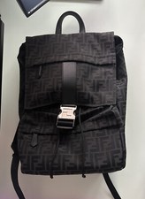 Fendi Fendiness Zaino Jacquard Medio Uomo Nero