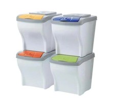 Pattumiera raccolta differenziata BAMA Poker 4 x 20 LT bidone secchio spazzatura