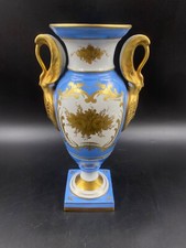 Vaso artistico soprammobile sopra camino porcellana Limoges Blu B H Vincennes