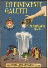 MONTEVARCHI, Arezzo - Effervescente GALEFFI - Pubblicitaria - PU392 - Pieghine!