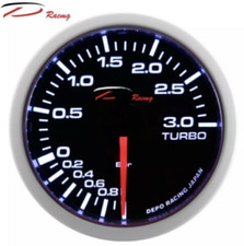 Manometro Strumento 52mm DEPO Pressione Turbo -1+3 BAR Nero MECCANICO FUME'