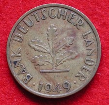 MONETA COIN GERMANIA GERMANY DEUTSCHLAND 10 PFENNIG 1949 (J) FEDERAL REPUBLIC