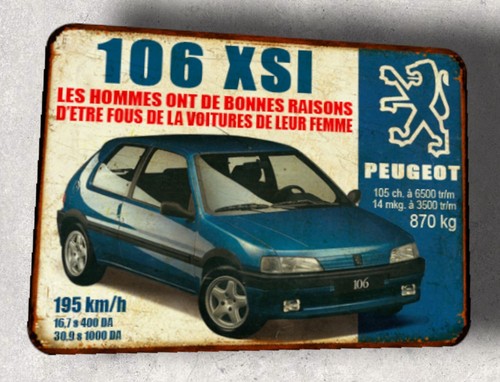 Plaque métal vintage - plaque, peugeot