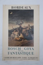 Poster originale esposizione Goya 1957. Mourlot, Francia.
