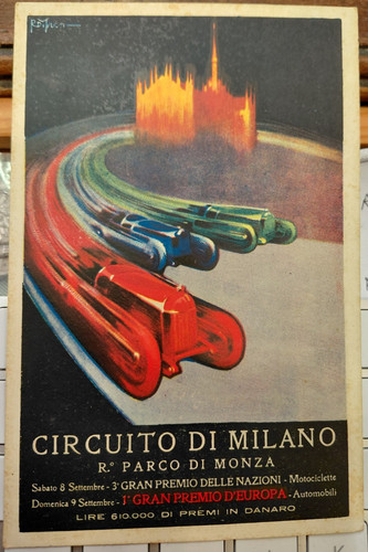 Cartolina circuito milano - cartolina,
