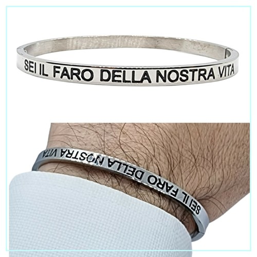 Bracciale uomo acciaio inox - in,