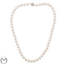 Collana perle oro bianco 18 kt