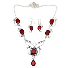 Set collana gioielli pietre