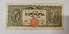 Banca D'Italia Banconota da 50 Lire Turrita, SI PARTE DA 1€!!!