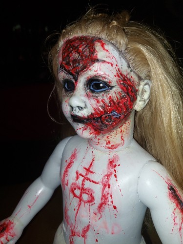 Bambola horror ooak black - bambola,