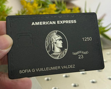 Carta nera personalizzata Amex