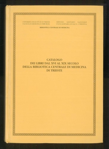 Catalogo dei libri dal xvi - dei, al