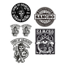 6 adesivi moto SOA Sons of