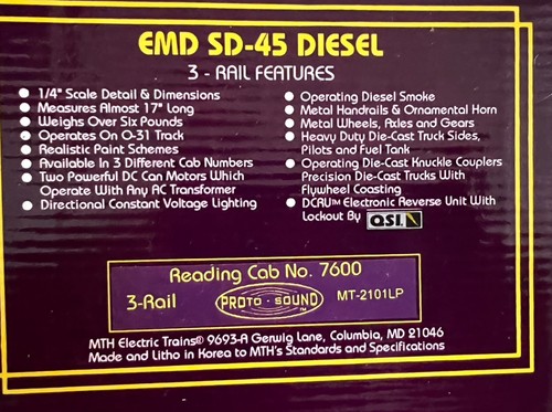 Motore diesel emd mth - sd-45,