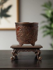 Vaso in ceramica per bonsai “il dragone” - Colore Marrone