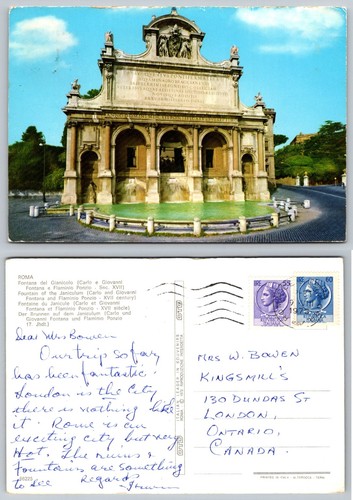 1973 cartolina fontana - 1973, cartolina: