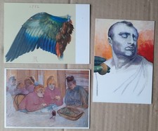 3 cartoline d'artista -