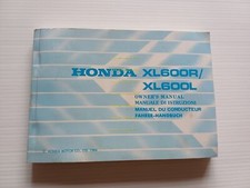 Honda XL 600 L - 600 R 1984 manuale uso manutenzione originale ITALIANO GB FR DE