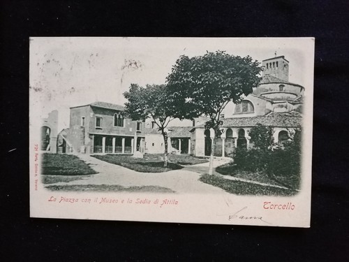 Cartolina torcello piazza con - torcello,