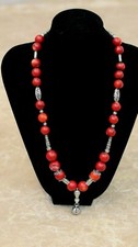 collana giada rossa perline