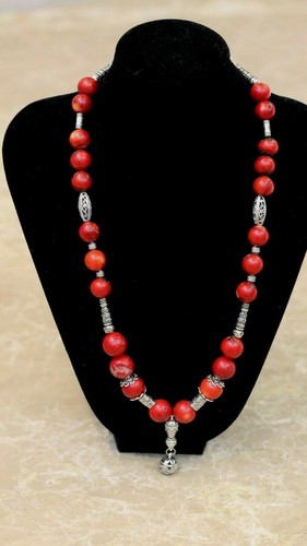 Collana giada rossa perline - giada,