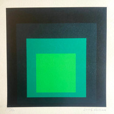 Josef Albers Litografia COA originale firmata op numerata -Piet Mondrian