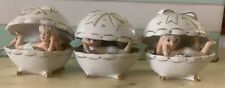 3x vintage set statuette figure PORCELLANA UOVO BIMBI