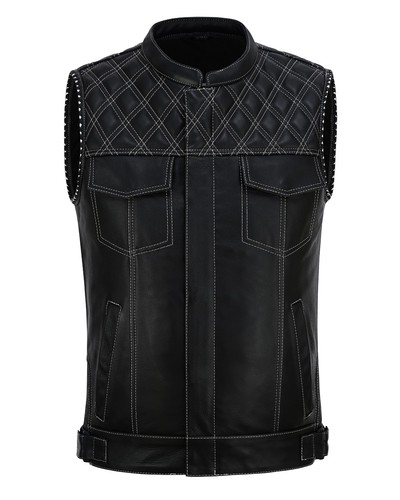 Gilet vera pelle con - gilet, in