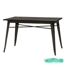 Tavolo Moderno Rettangolare Piano Legno Testa di Moro - SPEDIZIONE GRATUITA